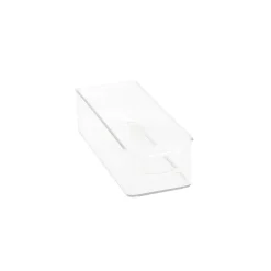 Bac en plastique S transparent et empilable pour organiser placards et tiroirs