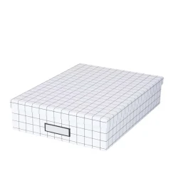 Boîte A4 quadrillée avec étiquette