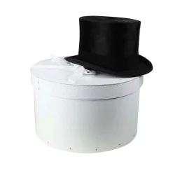 Boîte à chapeaux en carton blanc (M)
