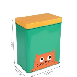 Boîte à croquettes chat métal