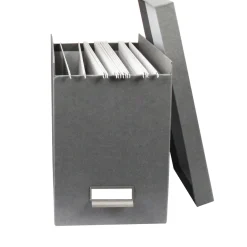 Boîte de rangement à dossiers suspendus gris flanelle