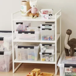 Boîte de rangement en plastique avec couvercle 14 litres