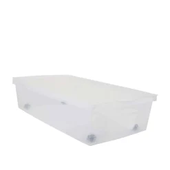 Boîte de rangement sous le lit à roulettes 33 litres