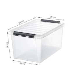 Boîte de rangement transparente 32 litres