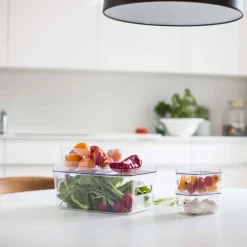 Boîte de rangement transparente pour réfrigérateur S