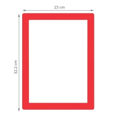 Cadre repositionnable pour document A4 rouge