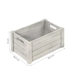 Caisse en bois vieilli. M