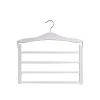 Cintre en bois blanc pour 4 pantalons