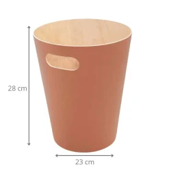 Corbeille à papier en bois coloré