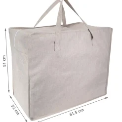 Grand sac de rangement en tissu clair