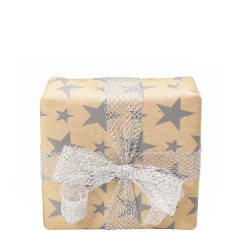 Gros rouleau de papier cadeau 50 mètres kraft à étoiles