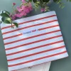 Maxi pochette rayée rouge et blanc