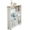 Meuble de rangement étroit pour toilettes