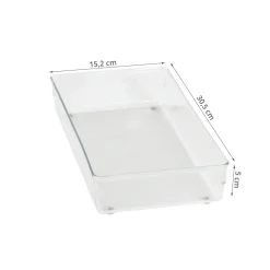 Organisateur L rectangulaire en acrylique pour tiroirs