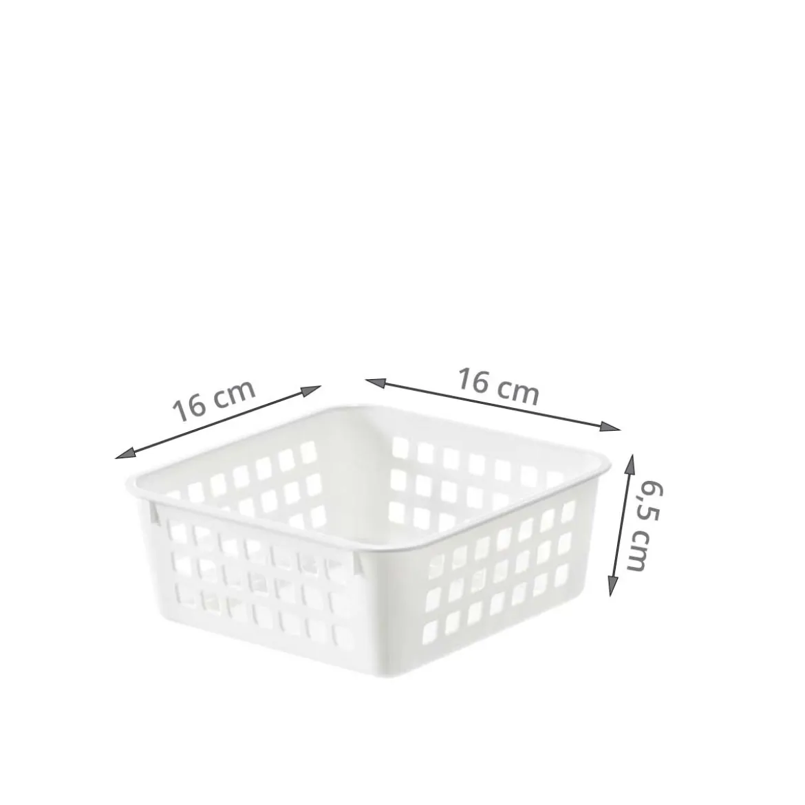 Panier carré pour tiroir de salle de bain en plastique recyclé
