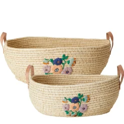 Panier à linge propre en raphia L