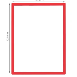 Panneau d'affichage repositionnable encadré rouge