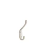 2 patères double crochets en métal blanc