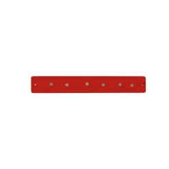 Petite barre magnétique murale rouge avec 6 aimants fins et puissants