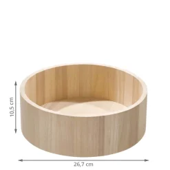Plateau tournant en bois à rebord