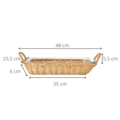 Plat rectangulaire avec panier