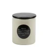 Pot en céramique crème avec pastille et couvercle noirs