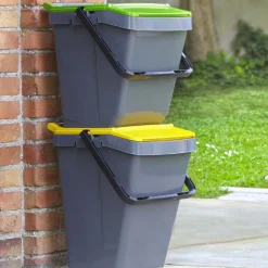 Poubelle de tri sélectif bleue 35 litres