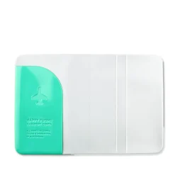 Protège passeport turquoise brillant