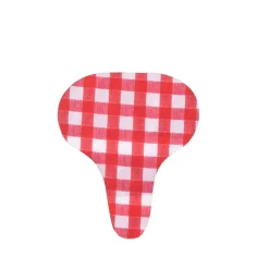 Protège selle de vélo vichy rouge