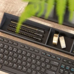 Rangement à compartiments pour bureau et ordinateur