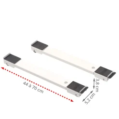 2 supports roulants avec freins pour meubles