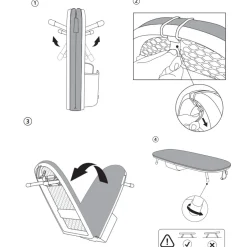 Table à repasser pliable et compacte
