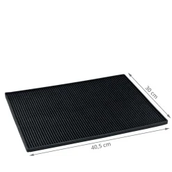 Tapis égouttoir en silicone noir