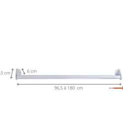 Tringle de penderie extensible 97-180cm