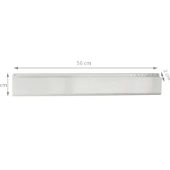 Vide-poche mural métallique blanc avec 6 aimants