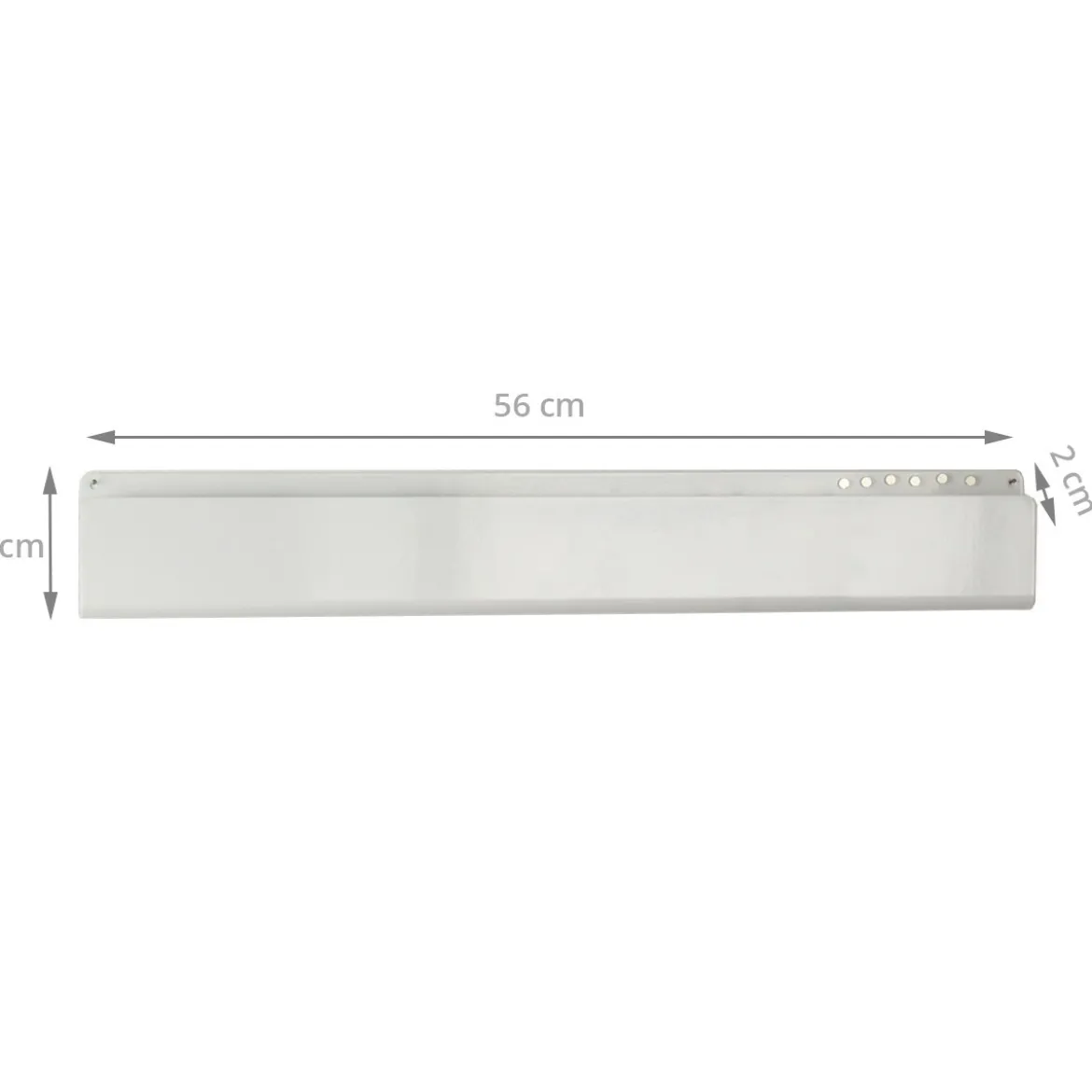 Vide-poche mural métallique blanc avec 6 aimants